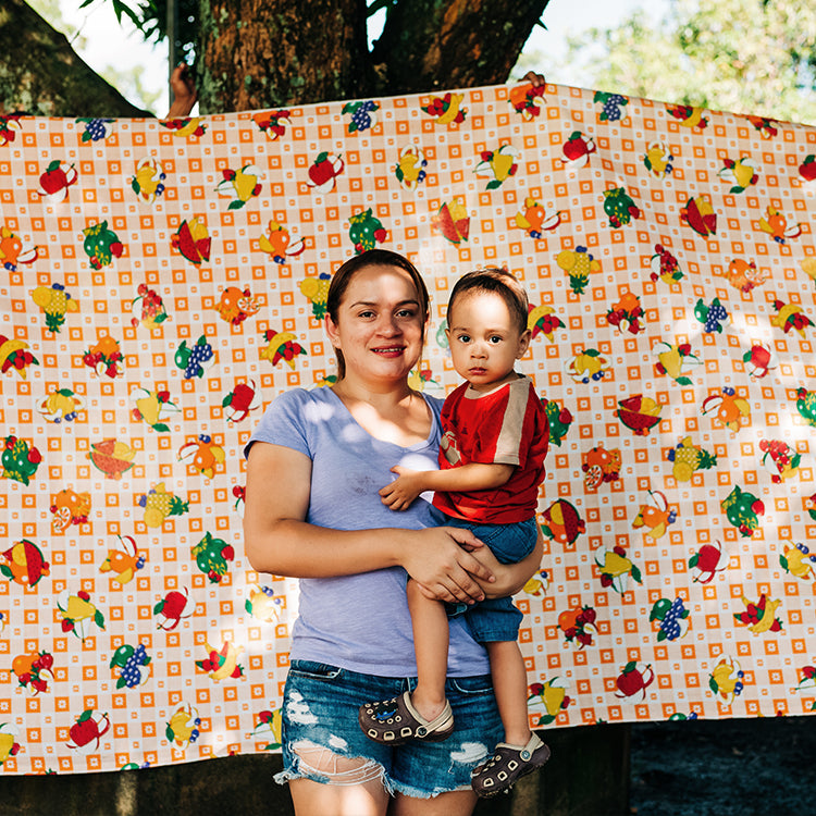 Women holding a baby