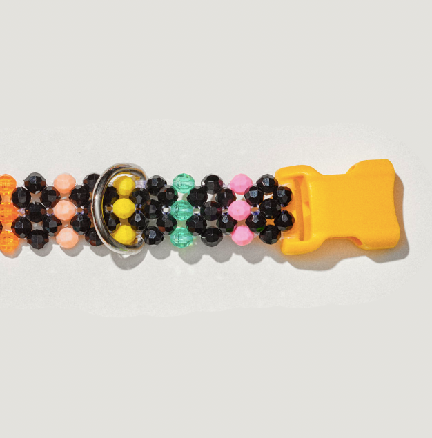 Colorful beads dog collar