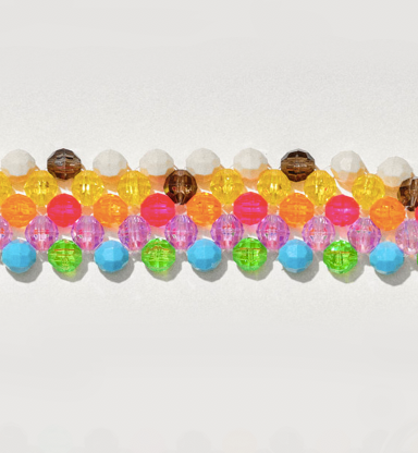 Colorful beads dog collar