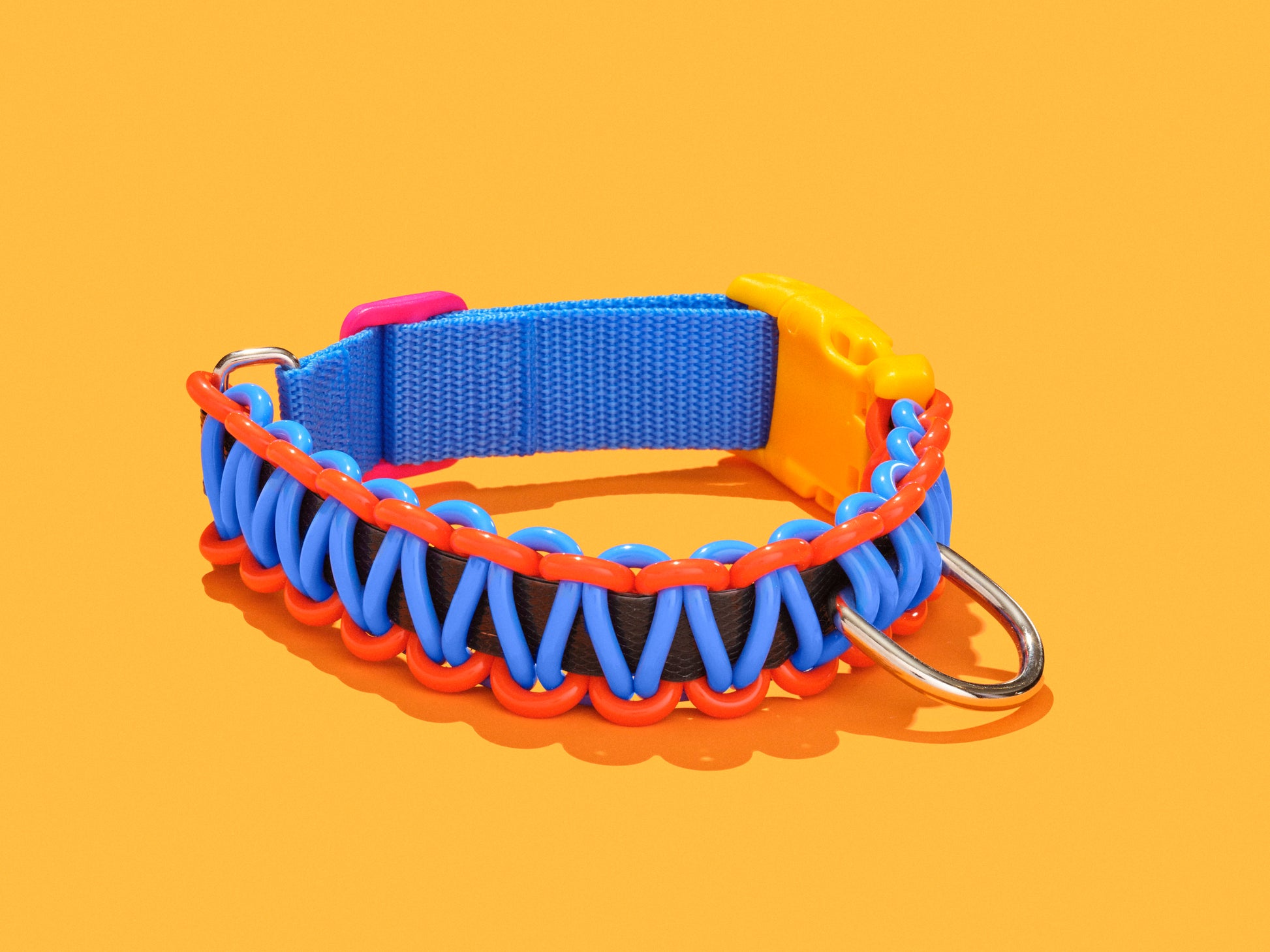 Dog collar rubber blue